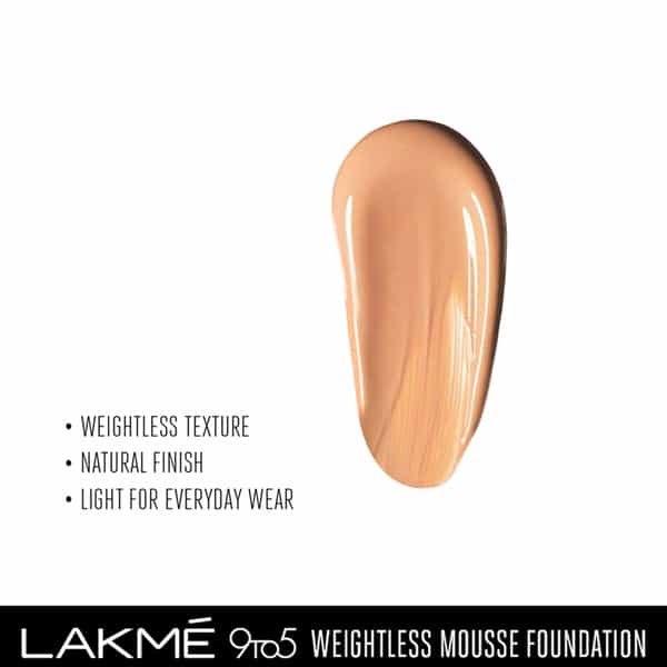 Lakme 9 To 5 Weightless Mousse Foundation Beige Vanilla 25 G