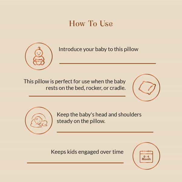 Baby Forest Somya Aakar Newborn's Head-Shaping Mustard (Rai) Pillow|Lavendar+Rai Seeds Stuffed|0-6M