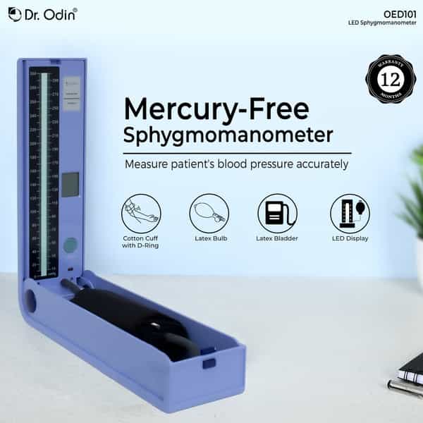 Dr. Odin Oed101 Led Sphygmomanometer Advanced Blood Pressure Monitoring (Blue) 1 No's