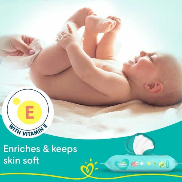 Pampers Baby Gentle Wet Wipes With Aloe 97% Pure Water 144 Count