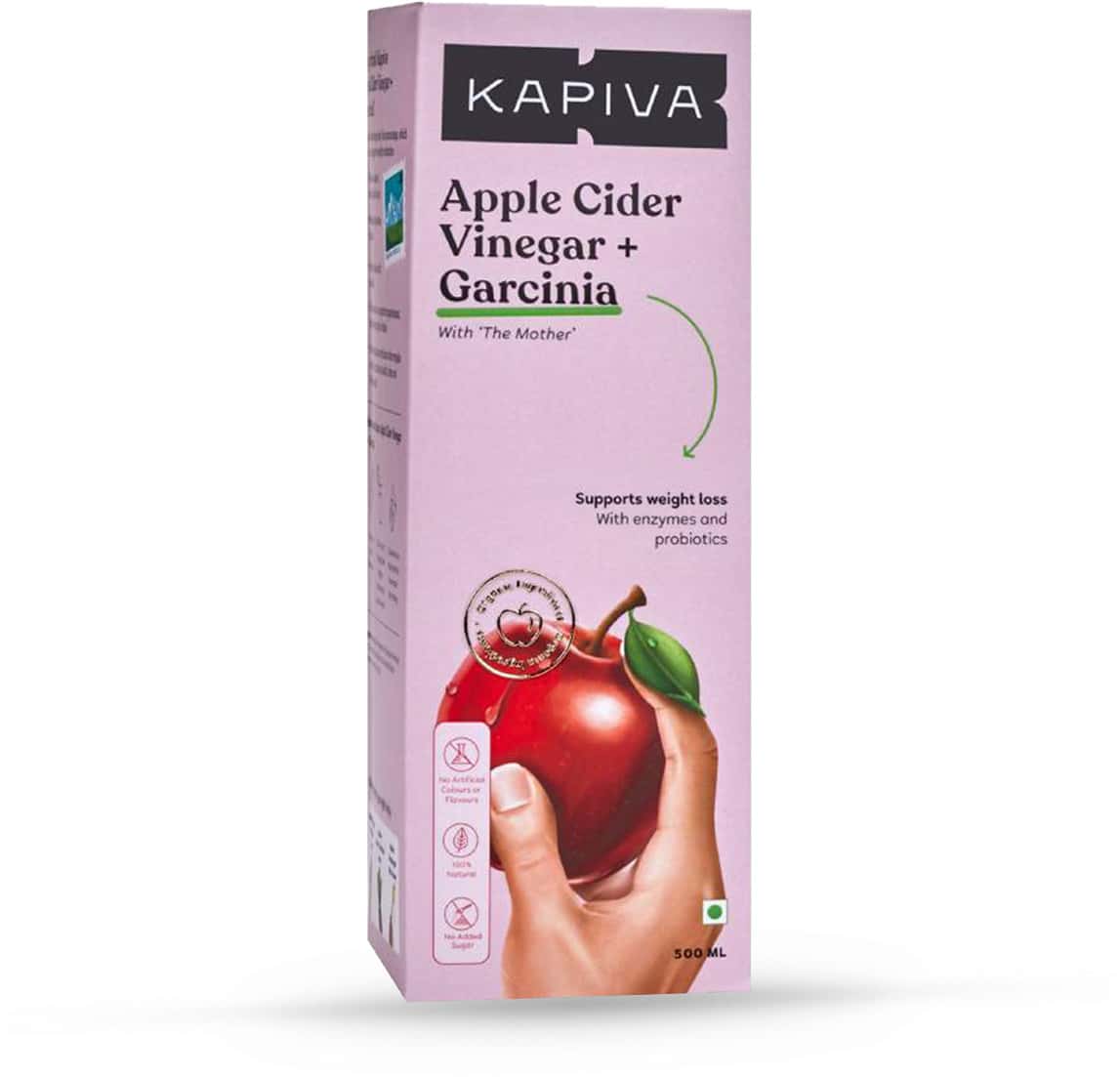 Kapiva Apple Cider Vinegar+ Garcinia Bottle Of 500 Ml