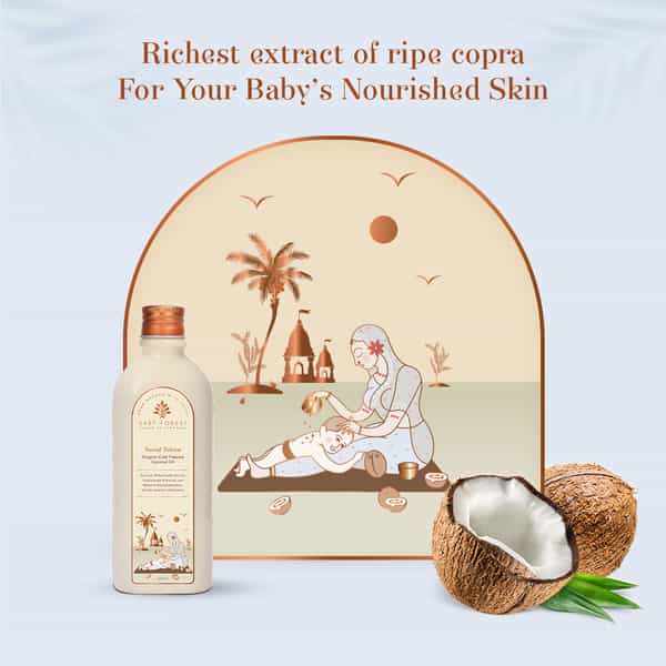Baby Forest Narial Tailam- Organic Cold Pressed Coconut Oil | Skin And Hair Care 200 Ml | Pack Of 1