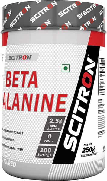 Scitron Beta Alanine (100 Servings | 2.5G Beta Alanine | 0 Fillers | No Added Sweetner) - 250G