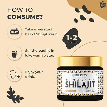 Boldfit Boldveda Pure Himalayan Shilajit Resin Form - 15 G