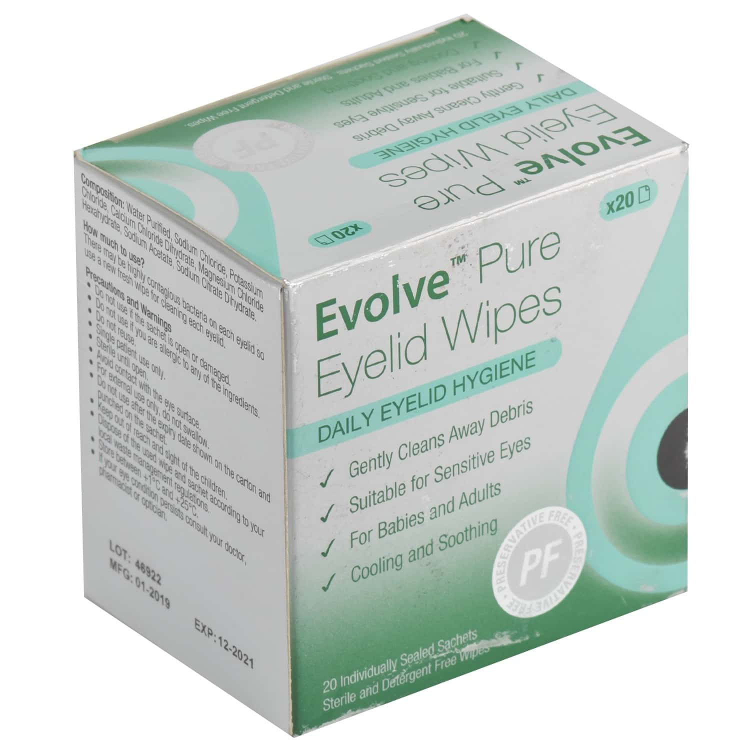 Buy Evolve Pure Eyelid Wipes 1'S Online & Get Upto 60 OFF at PharmEasy