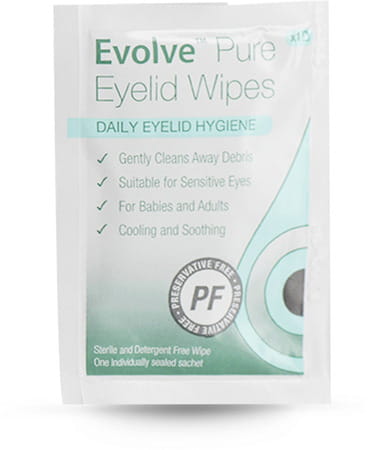 Evolve Pure Eyelid Wipes | 20 Sachets