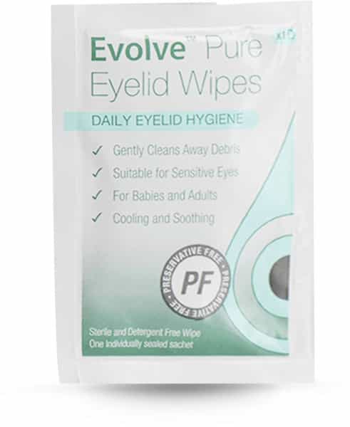 Evolve Pure Eyelid Wipes | 20 Sachets