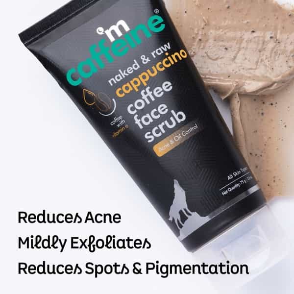 Mcaffeine Mild Exfoliating Anti Acne Cappuccino Face Scrub With Coffee & Vitamin E For Oil Control