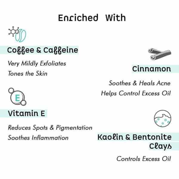 Mcaffeine Mild Exfoliating Anti Acne Cappuccino Face Scrub With Coffee & Vitamin E For Oil Control