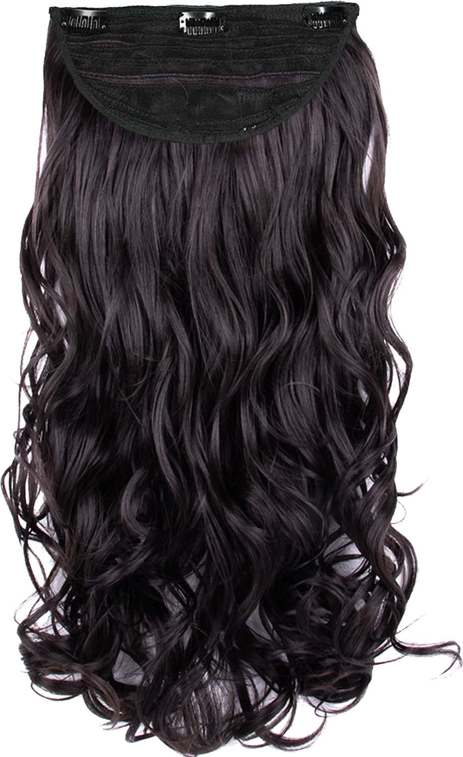 Streak Street Clip-In 24" Full-Wavy Dark Brown Hair Extensions