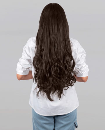 Streak Street Clip-In 24" Full-Wavy Dark Brown Hair Extensions
