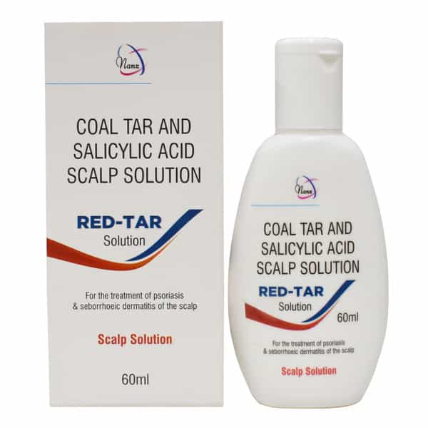 Red-Tar Coal Tar And Salicylic Acid Scalp Solution 60 Ml Pack 2