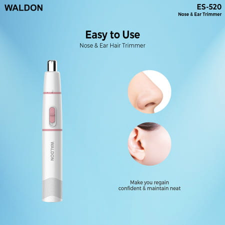 Waldon Es-520 Cordless Nose Trimmer Unisex Suitable Ear And Eyebrow|Stainless Steel Washable Blade