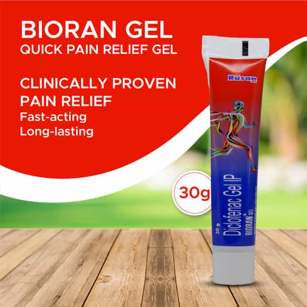 Rusan Bioran Quick Pain Relief Gel | Tube | 30 Gm | Pack Of 3