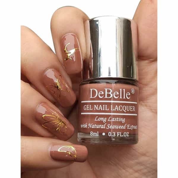 Debelle Gel Nail Polish Combo Gift Set Of 3 Mauve Orchid [Rose Gold Glitter] 24 Ml (8 Ml Each)
