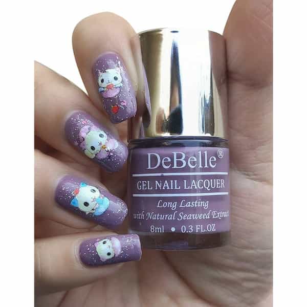 Debelle Gel Nail Polish Combo Gift Set Of 3 Mauve Orchid [Rose Gold Glitter] 24 Ml (8 Ml Each)