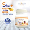 Kegan Wellness She+ (Vitamin C + D + E + Zinc) Chewable Multi-Vitamin Tablets Bottle Of 30