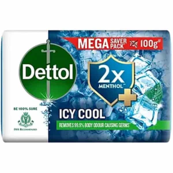 Dettol Icy Cool 2X Menthol Soap 100 G