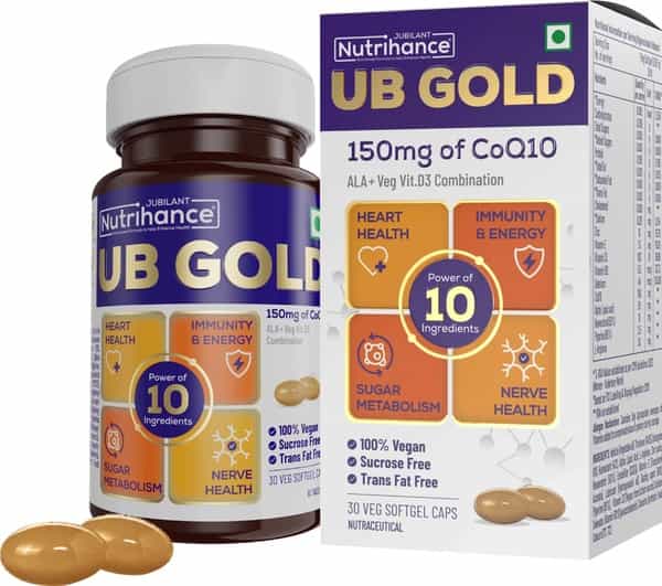 Jubilant Nutrihance Ub Gold Coenzyme Q10 150Mg (30 Veg Softgels) Boost Cellular Energy & Immunity