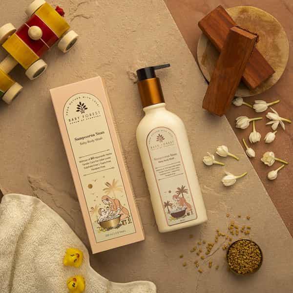 Baby Forest Sampoorna Snan Baby Body Wash | 10 Ayurvedic Herbs | Pack Of 2 X 200 Ml