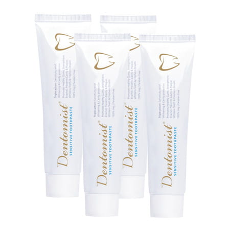 Dentomist Sensitive Toothpaste - 100 Gm | Paraben Free | Complete Protection (Pack Of 4)
