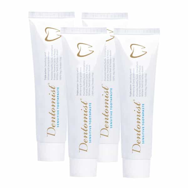 Dentomist Sensitive Toothpaste - 100 Gm | Paraben Free | Complete Protection (Pack Of 4)