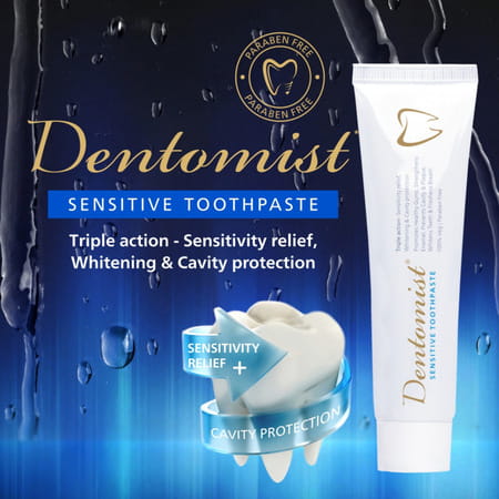 Dentomist Sensitive Toothpaste - 100 Gm | Paraben Free | Complete Protection (Pack Of 4)