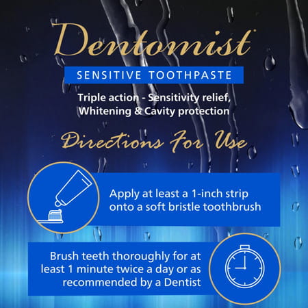 Dentomist Sensitive Toothpaste - 100 Gm | Paraben Free | Complete Protection (Pack Of 4)