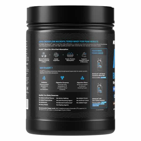 Nutrabay Bioabsorb Whey Protein Powder | Prodifi Blend | 26G Per Scoop | Dark Chocolate - 500G