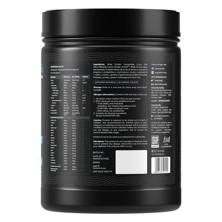 Nutrabay Bioabsorb Whey Protein Powder | Prodifi Blend | 26G Per Scoop | Dark Chocolate - 500G