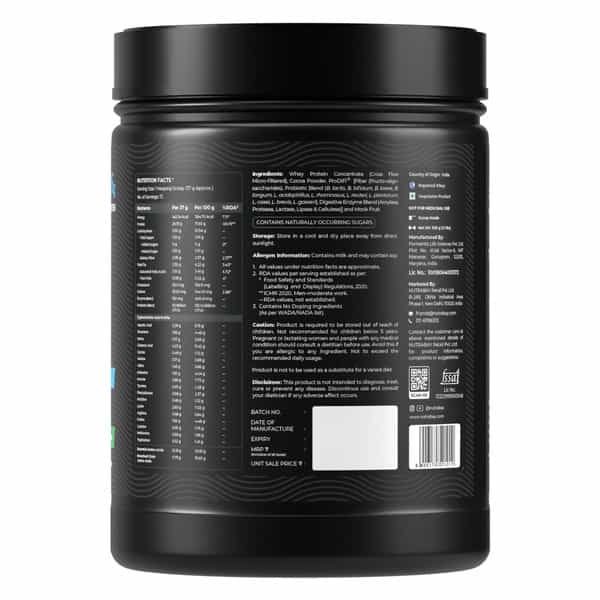 Nutrabay Bioabsorb Whey Protein Powder | Prodifi Blend | 26G Per Scoop | Dark Chocolate - 500G