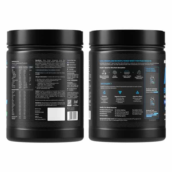Nutrabay Bioabsorb Whey Protein Powder | Prodifi Blend | 26G Per Scoop | Dark Chocolate - 500G
