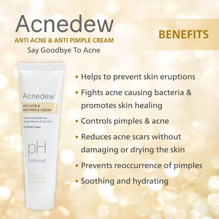 Acnedew Antiacne & Antipimple Cream 25 Gm | Herbs & Zinc Pca | No Paraben (Pack Of 2)