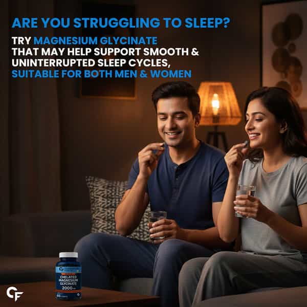 Carbamide Forte Chelated Magnesium Glycinate 2000Mg Supplement - Better Sleep - 60 Tablets