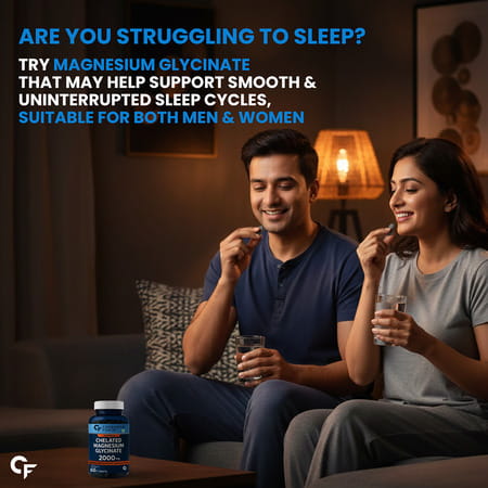 Carbamide Forte Chelated Magnesium Glycinate 2408mg Supplement - Better Sleep - 60 Tablets