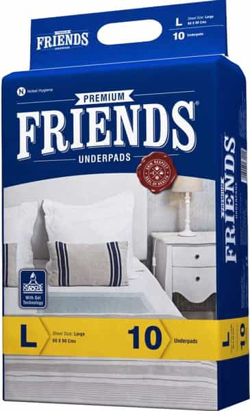 Friends Premium Disposable Underpads | Soft & Super Absorbency - 60X90 Cm (L)