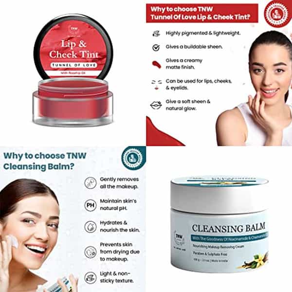 Tnw The Natural Wash Skincare Combo With Cleansing Balm And Tunnel Of Love Lip & Cheek Tint