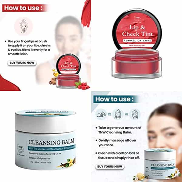 Tnw The Natural Wash Skincare Combo With Cleansing Balm And Tunnel Of Love Lip & Cheek Tint