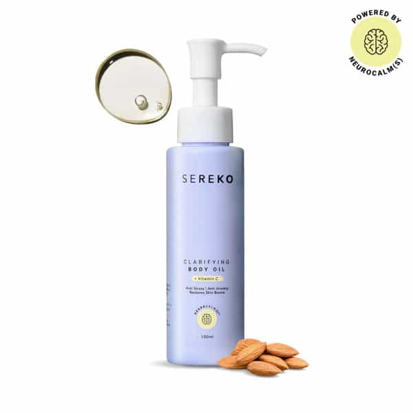Sereko Almond & Vitamin C Body Oil | Deeply Nourishes | Brighten Skin & Quick Absorbing 100 Ml