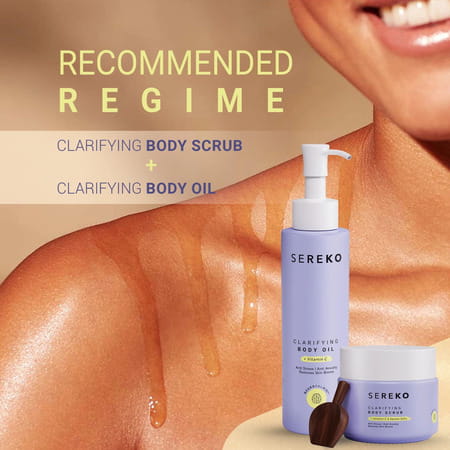 Sereko Almond & Vitamin C Body Oil, Deeply Nourishes, Brighten Skin & Quick Absorbing 100 Ml