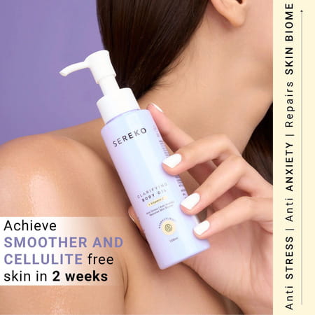 Sereko Almond & Vitamin C Body Oil, Deeply Nourishes, Brighten Skin & Quick Absorbing 100 Ml