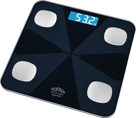Hoffen Thick Tempered Glass Digital Electronic Lcd Personal Weight Machine - (Ho-19)