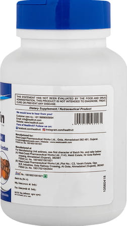 Healthvit Curcumin Powder 475 Mg - 60 Capsules