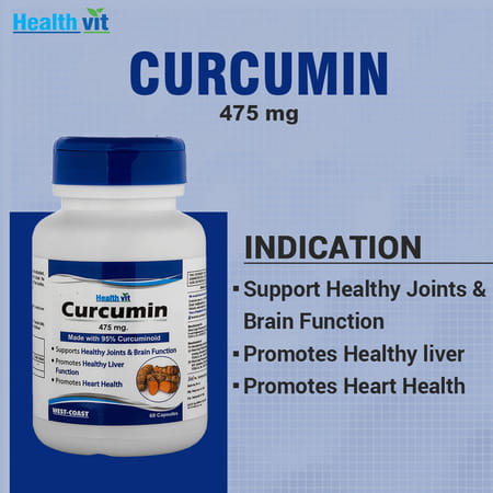 Healthvit Curcumin Powder 475 Mg - 60 Capsules