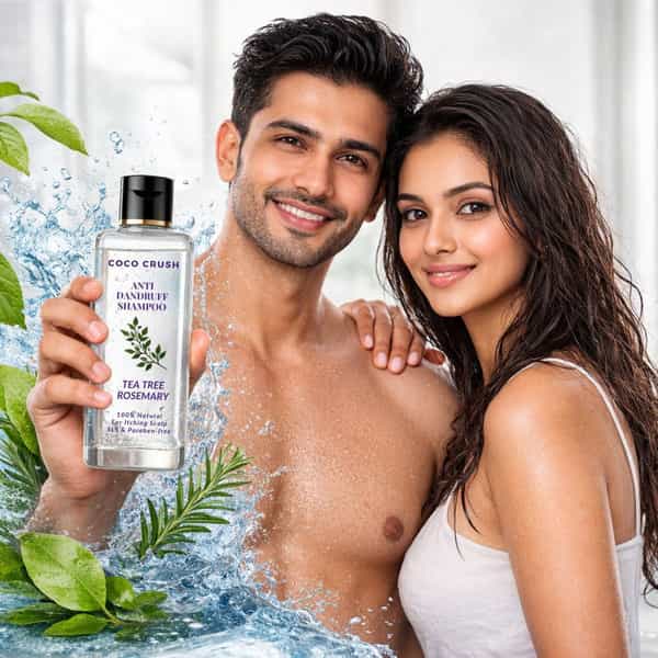 Coco Crush Anti Dandruff Shampoo For Adults | Neem & Tea Tree | Scalp Care For Flakes & Itch - 50Ml