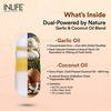 Inlife Natural Garlic Oil 0.5% | Extra Virgin Cold Pressed Coconut Oil | Veg | 60n