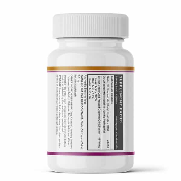 Inlife Natural Garlic Oil 0.5% | Extra Virgin Cold Pressed Coconut Oil | Veg | 60N