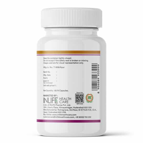 Inlife Natural Garlic Oil 0.5% | Extra Virgin Cold Pressed Coconut Oil | Veg | 60N