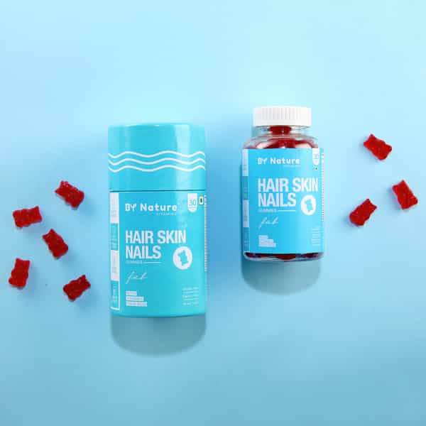 By Nature Fab Hair Skin Nail Vitamins Gummies With Biotin - 30 Gummies