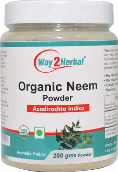 Way2herbal Organic Neem Powder | Neem Leaves Powder (Azadirachta Indica) 200G